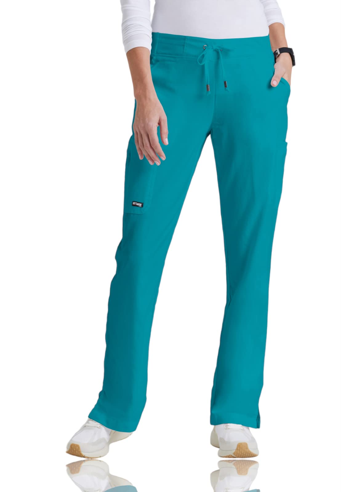 Greys Anatomy 4277 Womens Straight Leg Pant (Teal, 5X-Large)