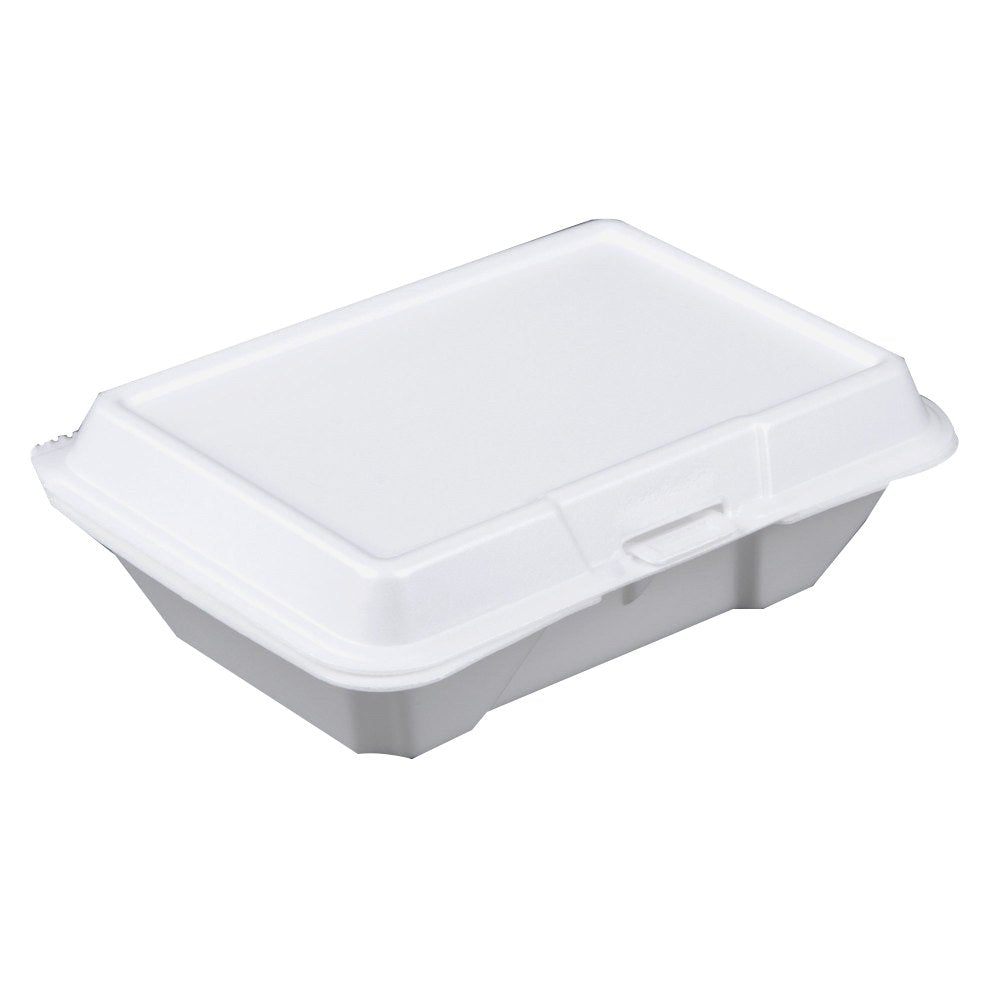 Foam Container, Hinged Lid, 1-Comp, 8 3/8 X 7 7/8 X 3 1/4, 200/Carton
