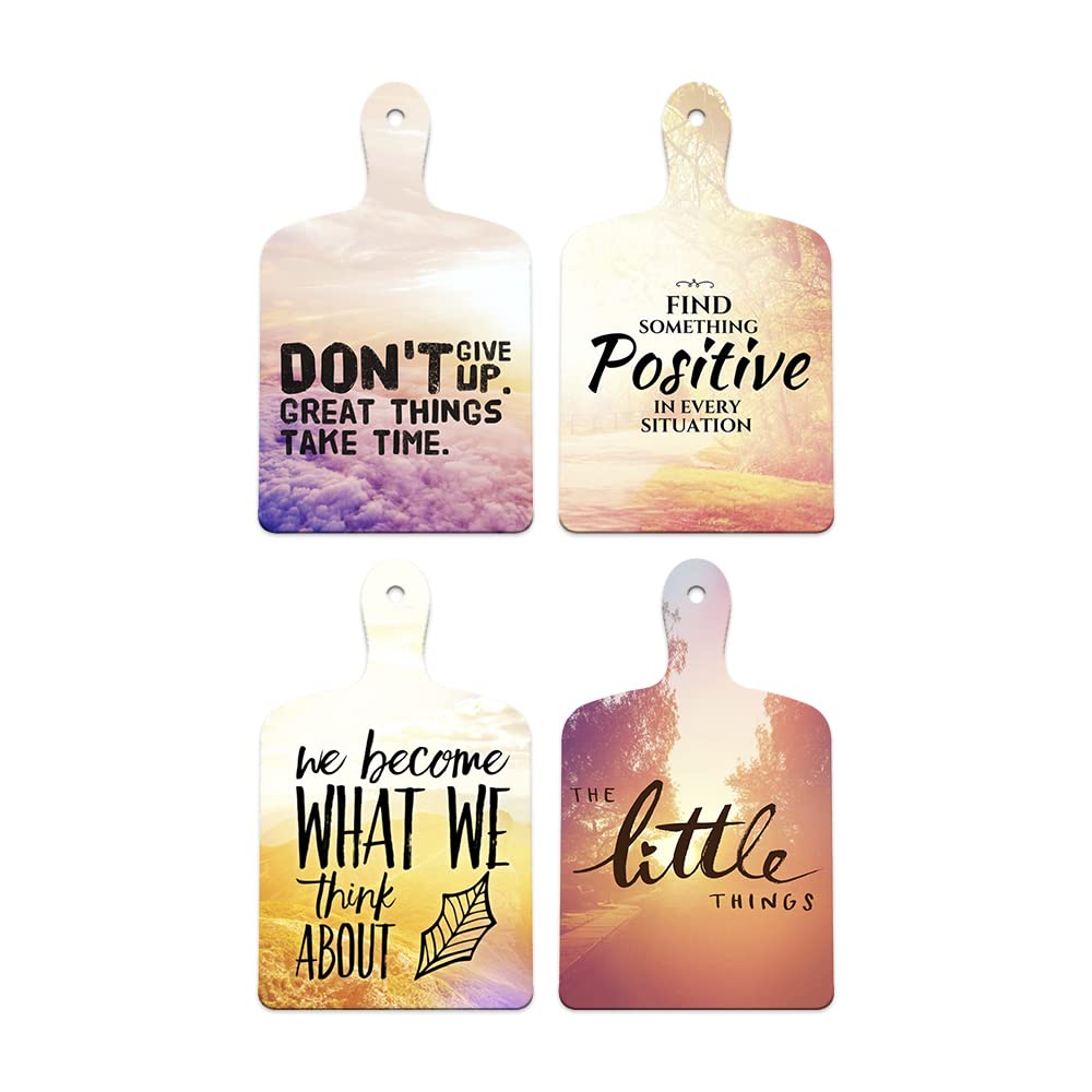 Artvibes We Become What We Think About Printed Wooden Wall Hanging | Quotes Decor Item | Wall Illustrations | Office Decor | Wal