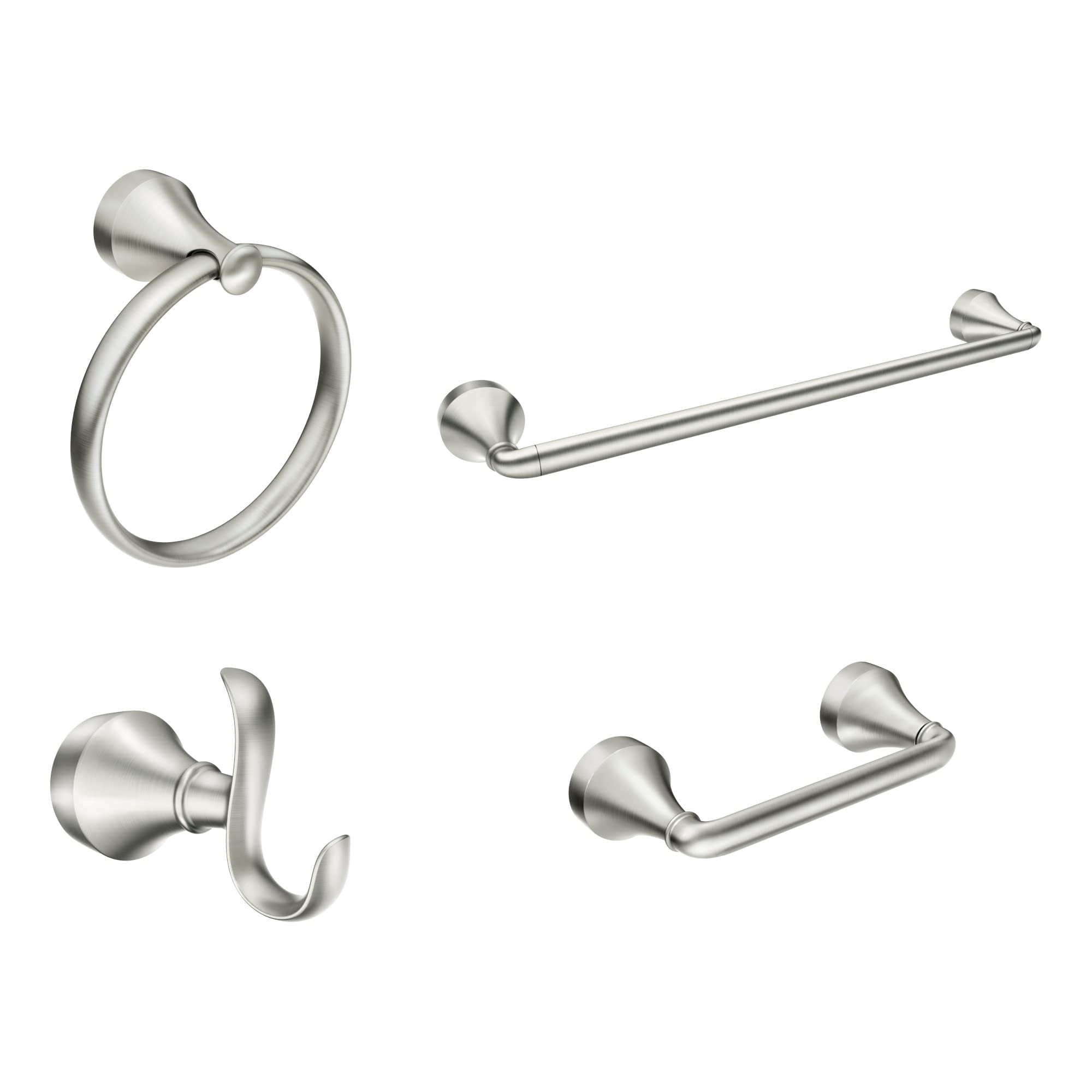 SPOT RESISTANT: Spot resist brushed nickel finish resists fingerprints and water spots for a cleaner-looking bath