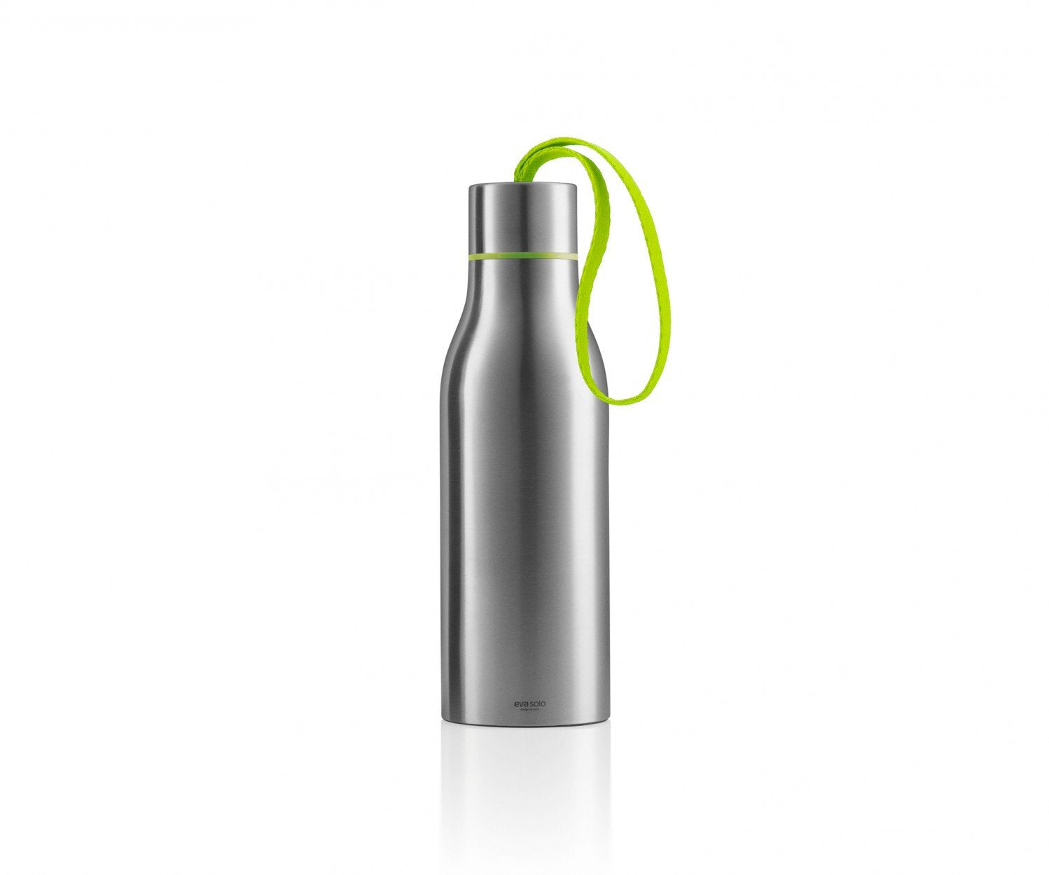 Eva Solo Thermo Bottle with Strap, Brushed Stainless Steel, 1/2liter (Lime)