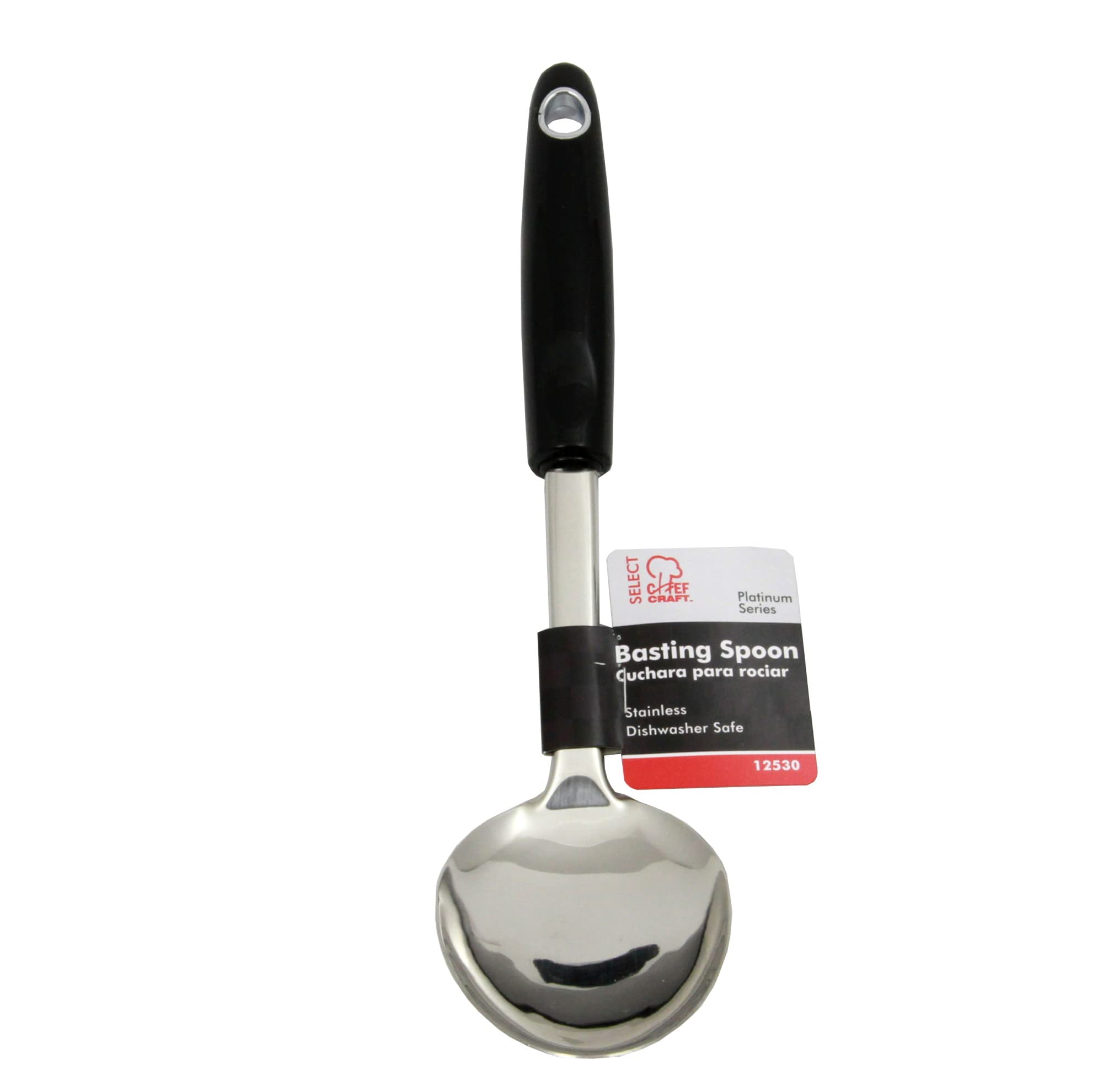 Chef Craft Select Heavy Duty Basting Spoon, 12 Inch, Stainless Steel