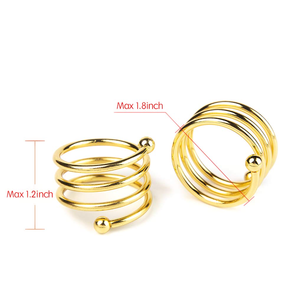 Jofefe Gold Napkin Rings Set Of 6, Napkin Rings Set Metal Napkin Holders Buckle For Cloth Napkins For Wedding, St. Patrick'S Day