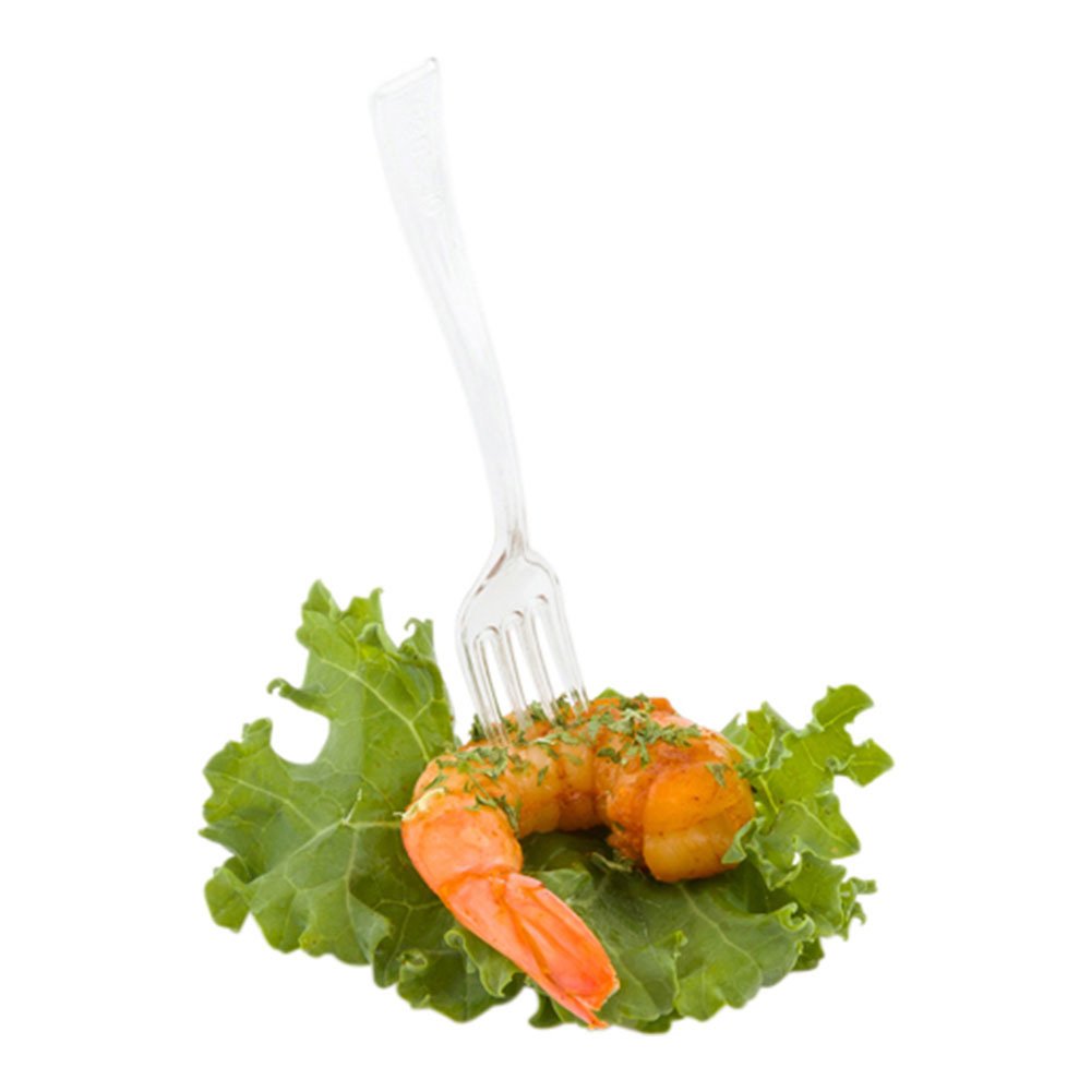 Restaurantware 4 Inch Mini Forks 500 Disposable Tiny Forks - Heavy-Duty Pair With Hors D'Oeuvres Desserts Or Samples Clear Plast