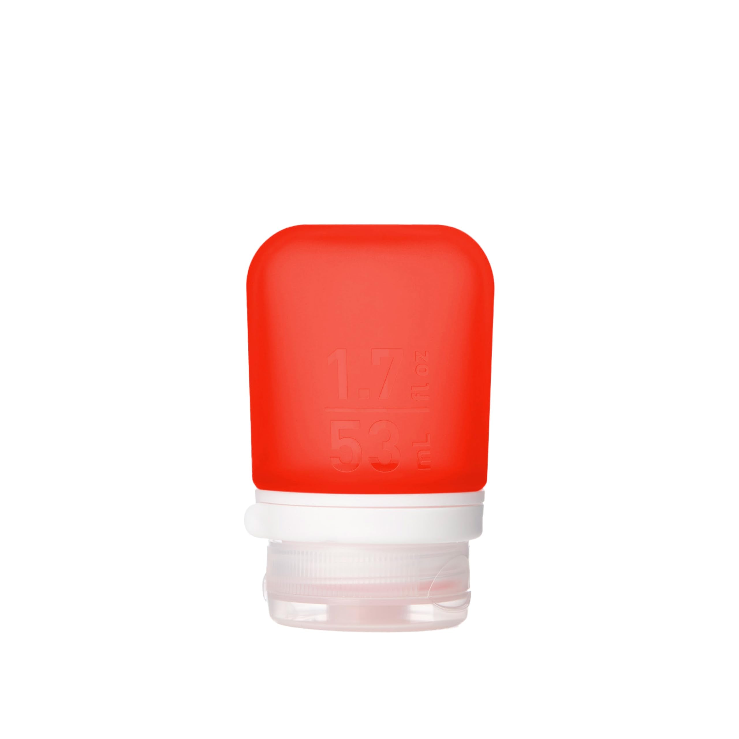 Humangear Gotoob+ (Small) | Refillable Silicone Travel Bottle | Locking Lid | Food-Safe Material | Red, Small (1.7 Fl.Oz; 53Ml)