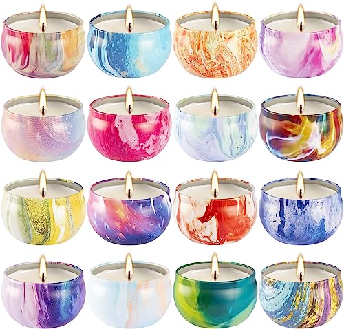 Howemon 16 Scented Candles Set - Scented Candles for Home, Relaxing Stress Relief, Aromatherapy - Natural Soy Wax and Fragrance