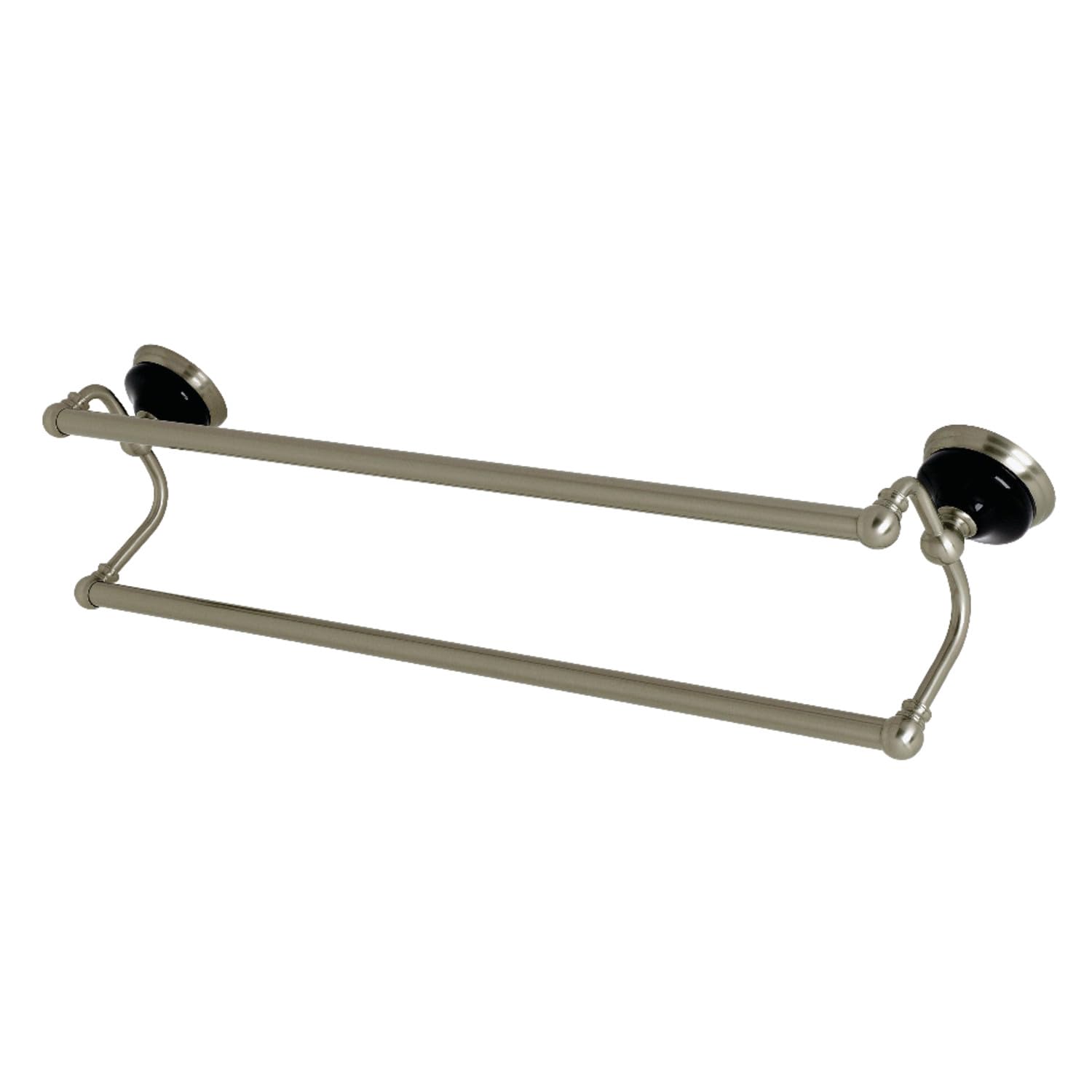 Kingston Brass BA9113BN Water Onyx 24 in. Dual Towel Bar  Brushed Nickel