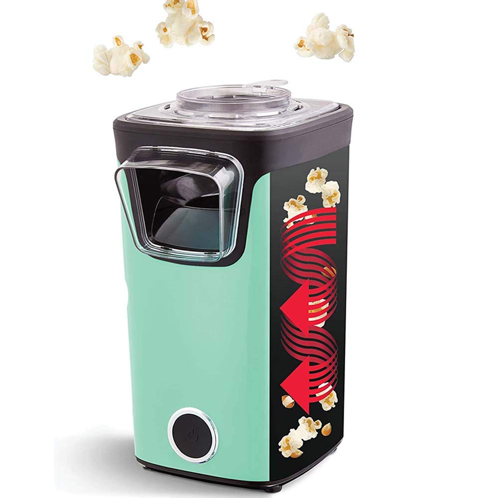 Dash Turbo Pop Popcorn Maker With Measuring Cup To Portion Popping Corn Kernels + Melt Butter, 8 Cup Popcorn Machine - Aqua