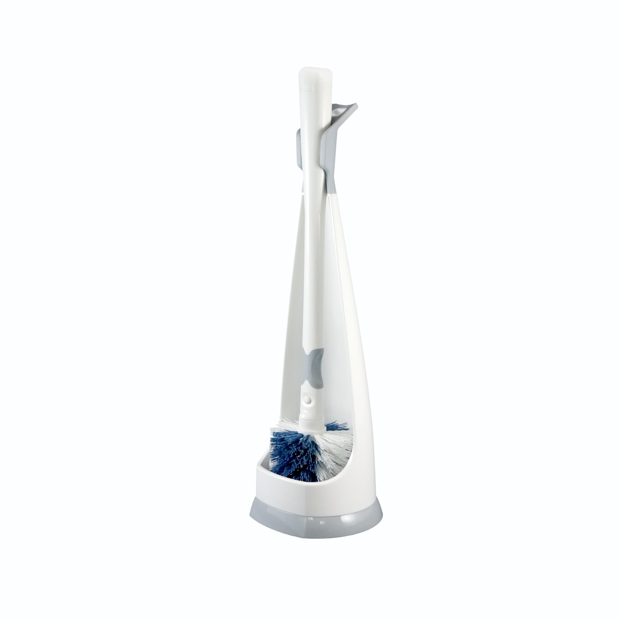 Unger No-Drip Toilet Brush Set - Flexible Neck Toilet Brush With Portable Caddy Holder, Discreet Bathroom Cleaning Brush, Toilet