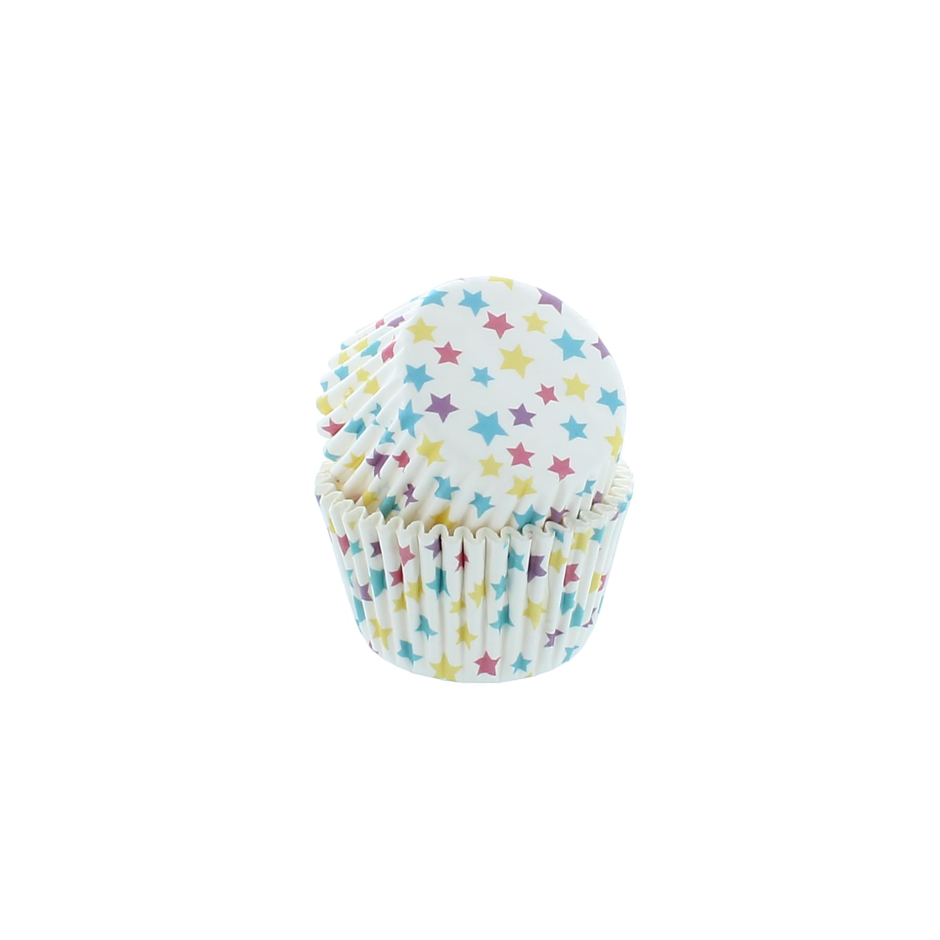 Bakery Crafts Pastel Everyday Baking Cups - 300-2'' Cupcake Liners With Multi-Colored Stars, Confetti, And Flowers In Pastel Sha