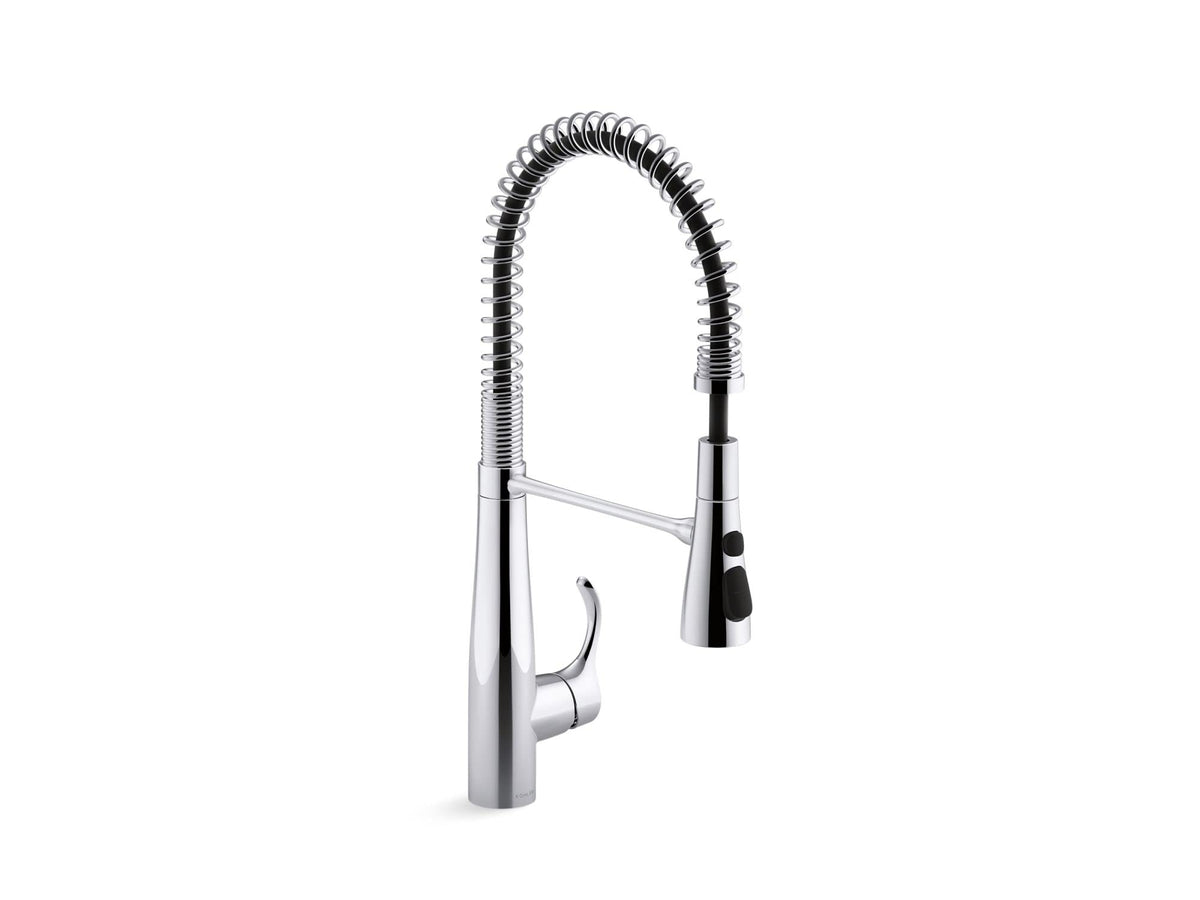 Kohler 22033-Cp Simplice Semi Professional Kitchen Sink Faucet, Pre-Rinse Kitchen & Commercial Faucet, Polished Chrome