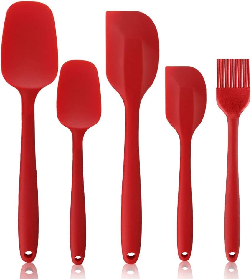 Rabbonix Silicone Spatula Sets Of 5 Pcs Made Of Food Grade Silicone One Piece Design Seamless HeatResistant Spatula Perfect For