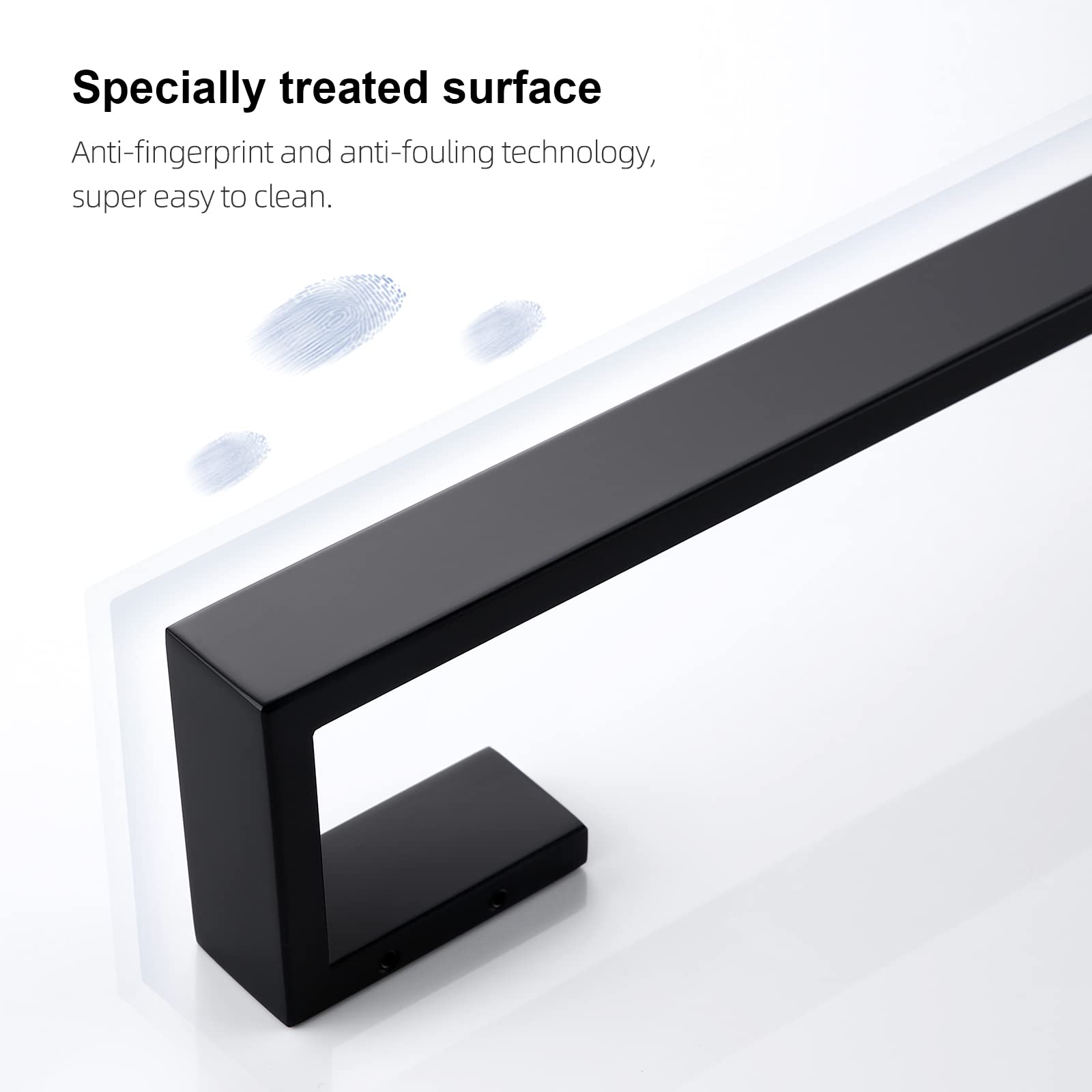 BAGNOLUX Towel Bar  24 Inch Towel Racks for Bathroom Wall Mounted  Heavy Duty Hand Towel Holder Organizer  Modern Home Decor Towel Rod  Matte Black Towel Bars