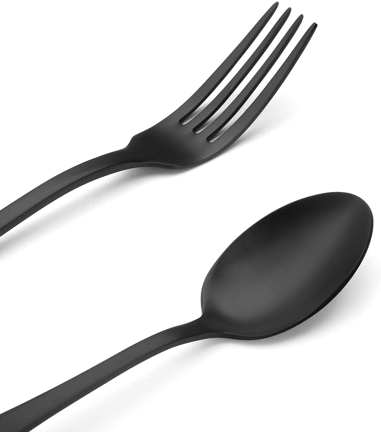 Matte Black Silverware Set,Sharecook Satin Finish 30-Piece Stainless Steel Flatware Set,Kitchen Utensil Set Service For 6Tablewa