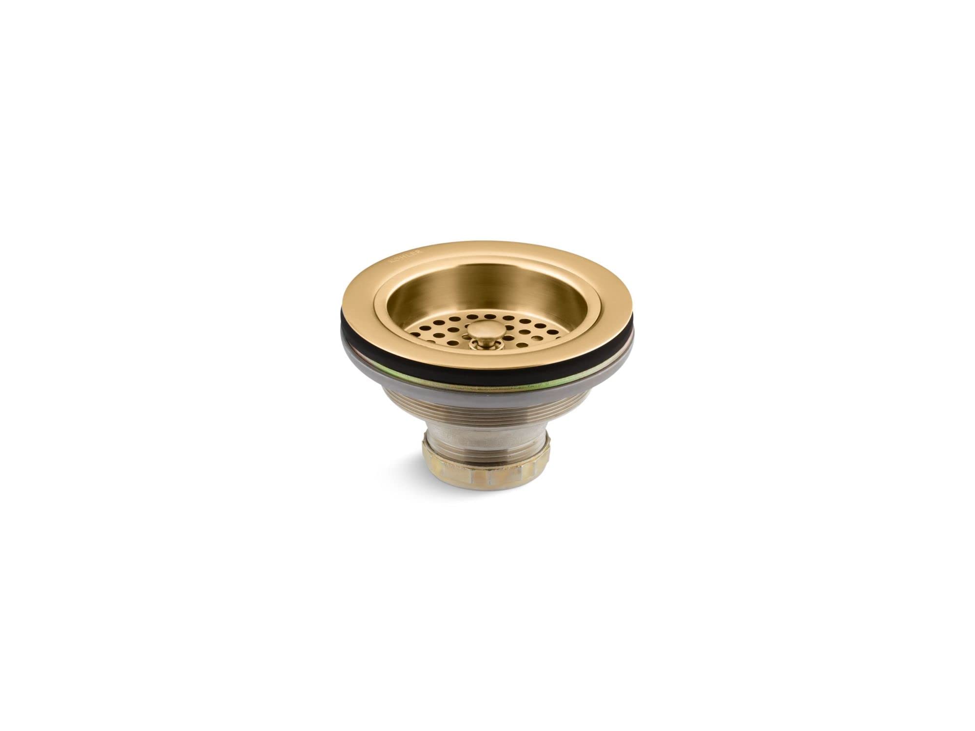 KOHLER 8799-2BZ Duostrainer sink drain and strainer, Vibrant Brushed Moderne Brass