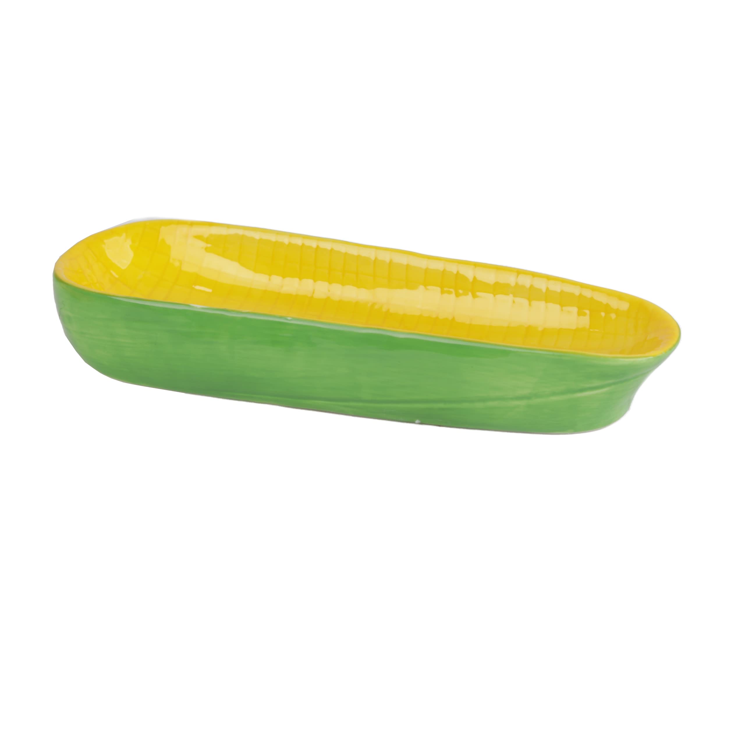 Servette Home Novelty Ceramic 8.5 '' Corn On The Cob Dish