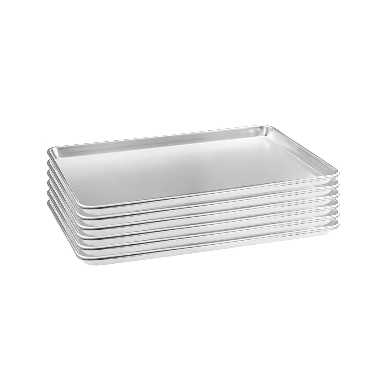 HARDURA Aluminum Baking Sheet Pan 18L X 13W X 1H, 6Packs