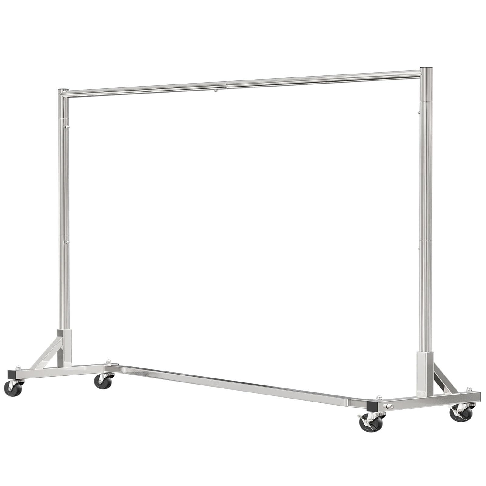 Simple Trending Industrial Grade Z Base 70In Extra Long Clothes Garment Rack, Commercial Grade Rolling Clothing Rack, Heavy Duty