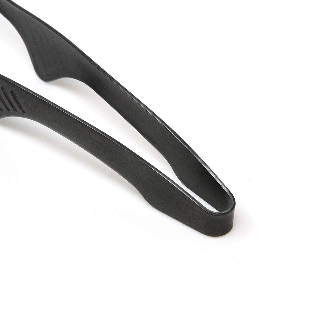 Todai 9.4-Inch Stainless Steel Non-Slip Yakiniku Bbq Tongs (Black)