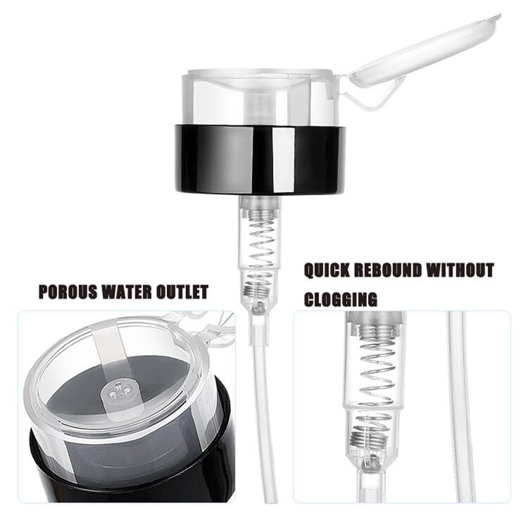 3 Pcs 200Ml/7Oz Nail Polish Remover Bottle Empty Push Down Lockable Pump Dispenser Bottle Polish Remover Clear Liquid Bottle Con