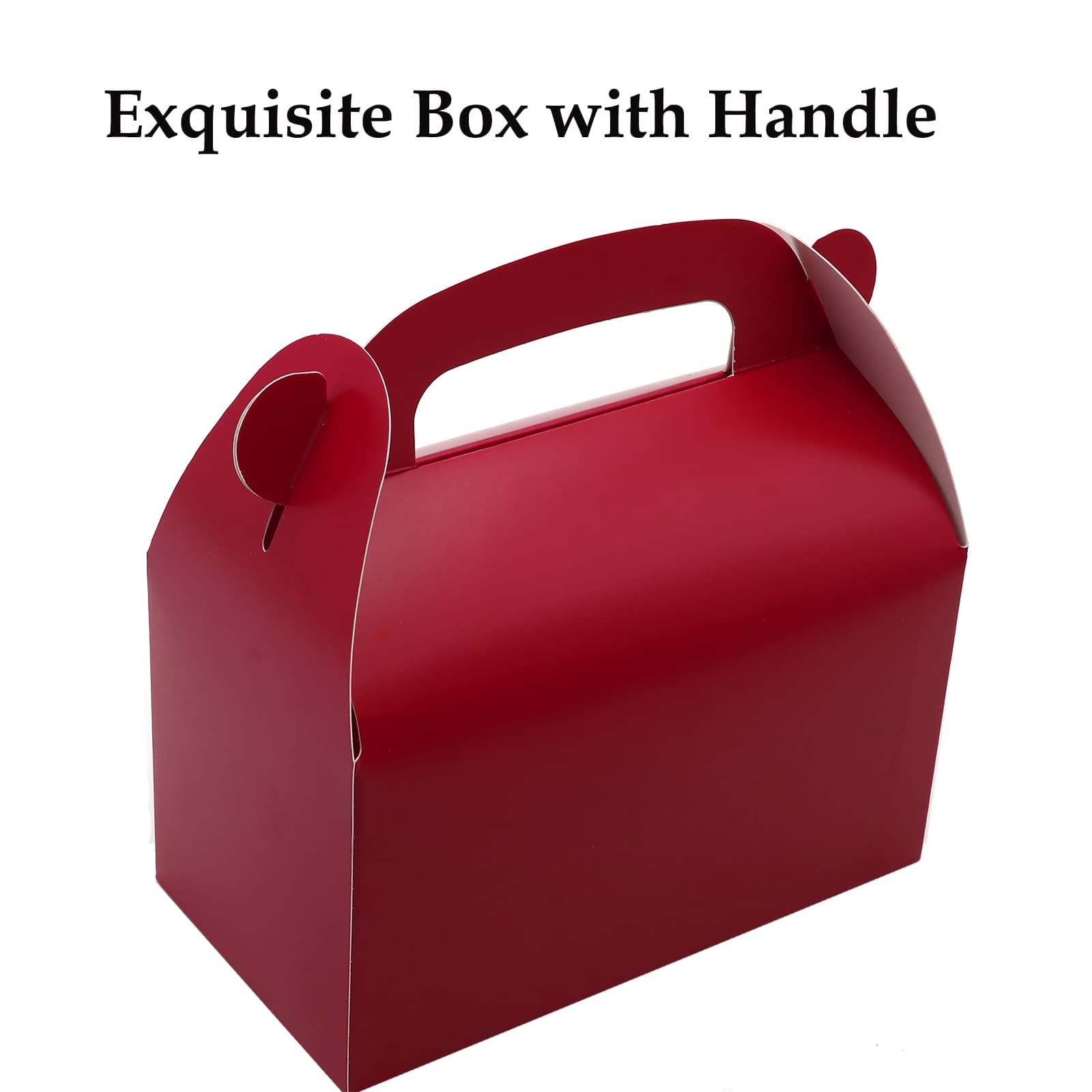 Oletx 30Pcs Dark Red Party Favor Gift Box, Gable Box,Cardboard Treat Box, Goodie Candy Box. Perfect For Christmas Birthday Or An