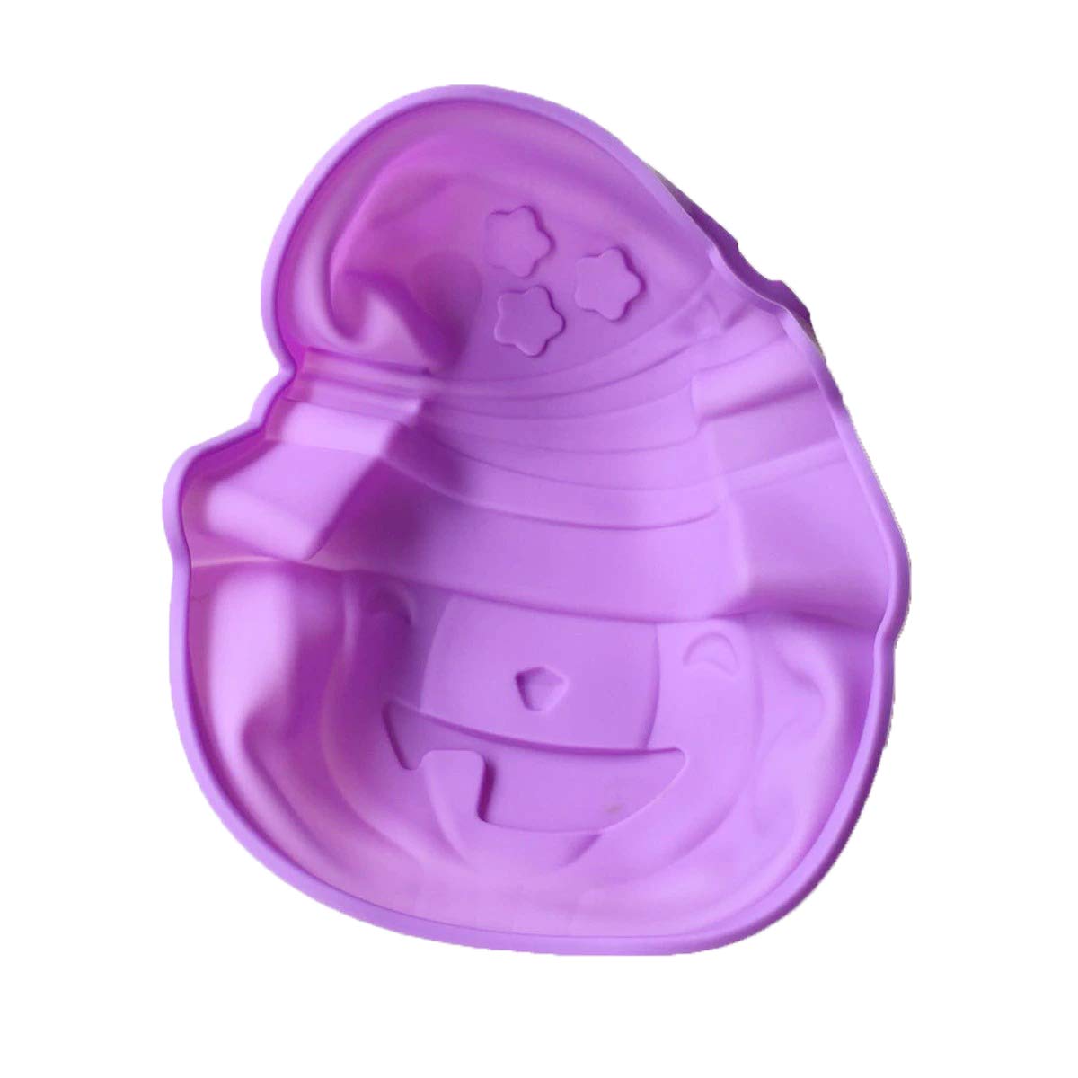 Wetco 3D Pumpkin Face With Witch Hat Silicone Cake Mold For Baking Non-Stick Shapes Cake Pan