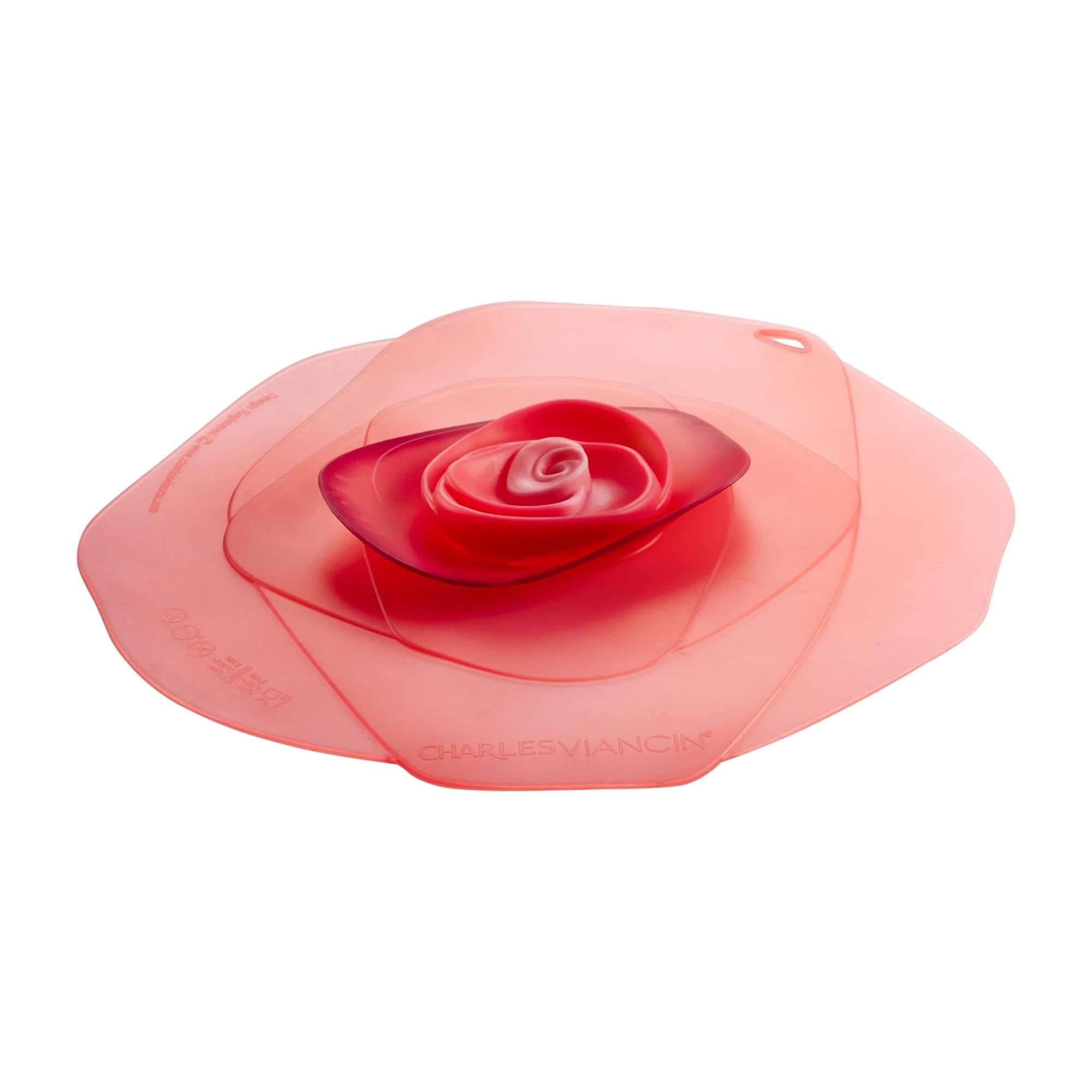 Charles Viancin - Rose Silicone Lid for Food Storage and Cooking - 11/28cm - Airtight Seal on Any Smooth Rim Surface - BPA-Fre