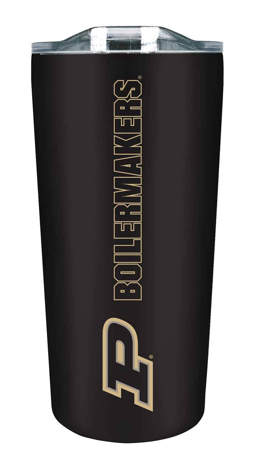 Campus Colors NCAA Stainless Steel Tumbler perfect for Gameday - 18 oz - Double Walled - Keeps Drinks Perfectly Insulated (Purdu