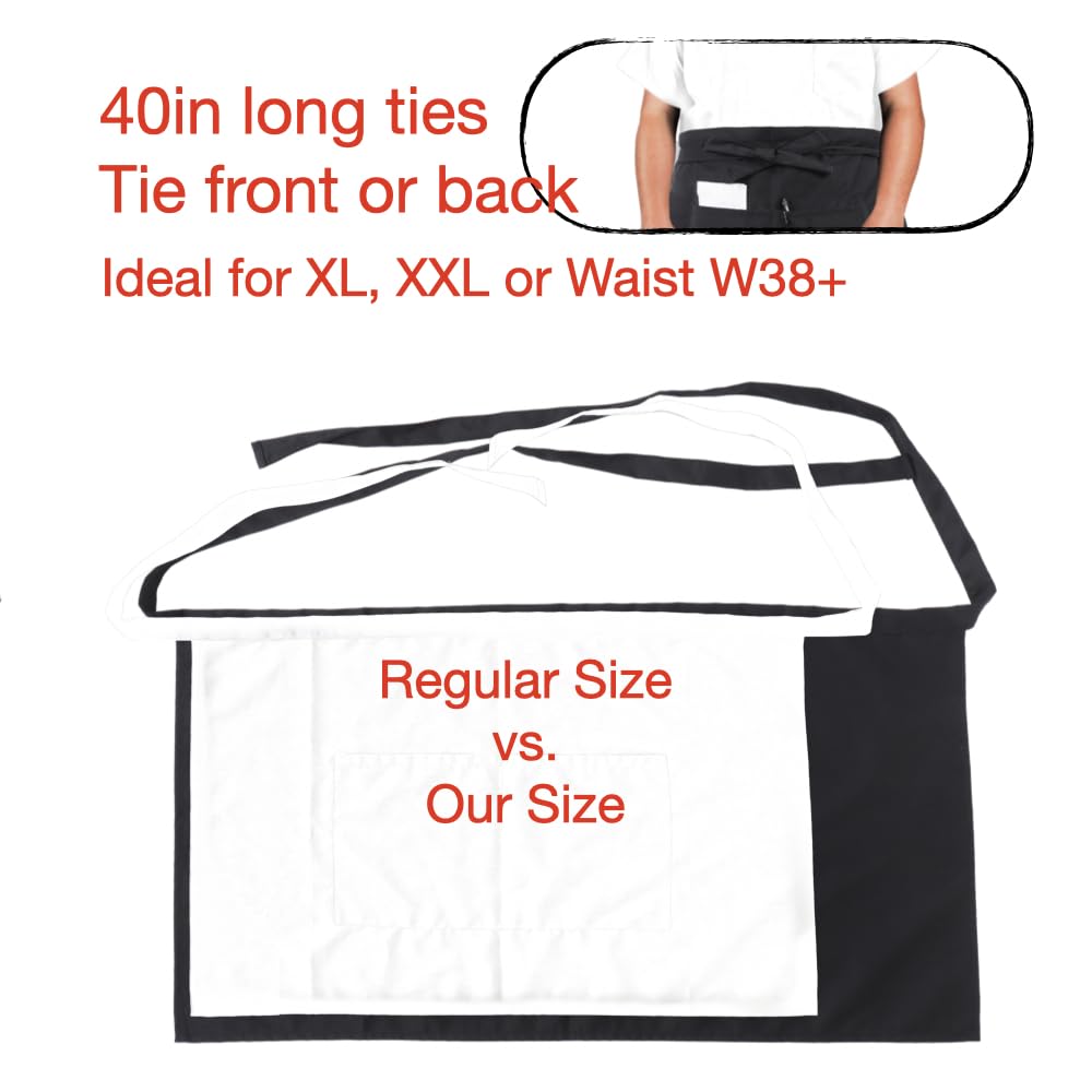 Urby Waist/Half Aprons For Women With Pockets Plus Size Apron Xl Xxl Or Waist W40+, Mandiles Para Mujer Para Trabajo, Extra Larg