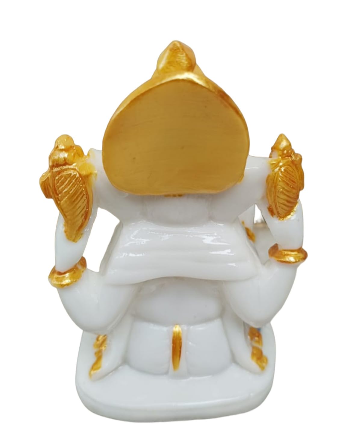 Rudram Arts Marble Finishing Ganesha Statue Ganesh Ganpati Idols For Home Office Decor (12 Cm X 7 Cm)