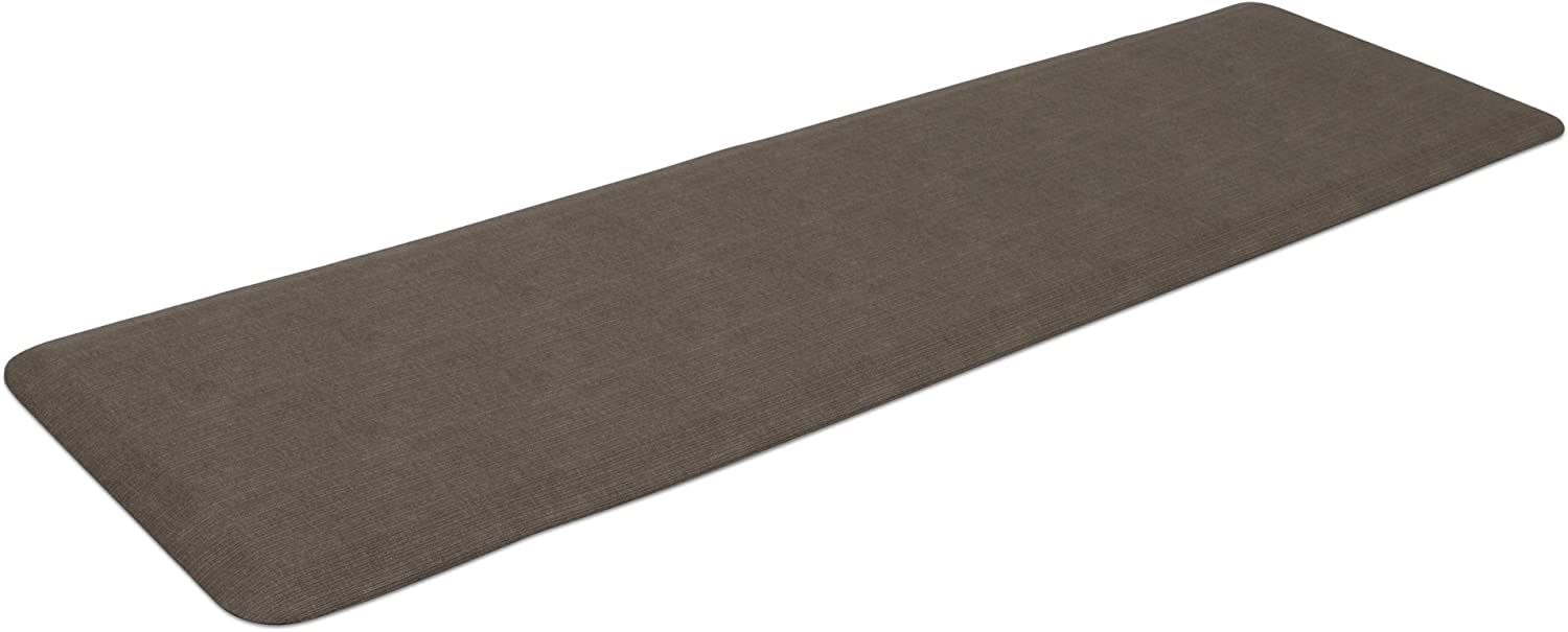 GelPro Designer Comfort 3/4'' Thick Ergo-Foam Anti-Fatigue Kitchen Floor Mat  20'' x 72''  Grasscloth Pecan