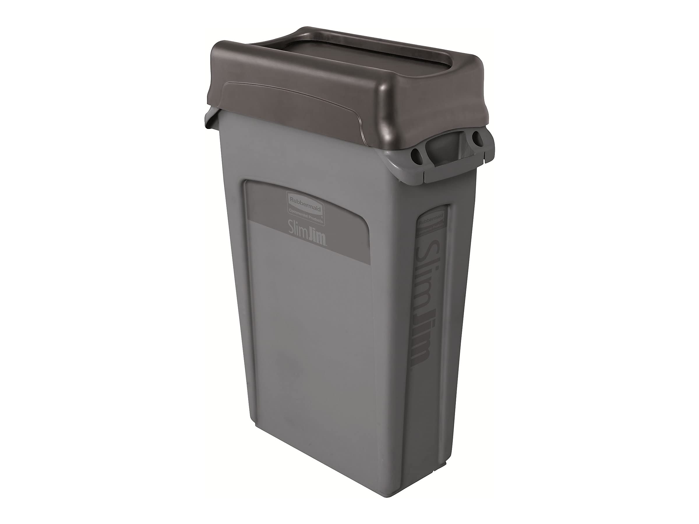 Rubbermaid 267360Bk Swing Top Lid For Slim Jim Waste Containers 11 3/8 X 20 3/8 Plastic Black