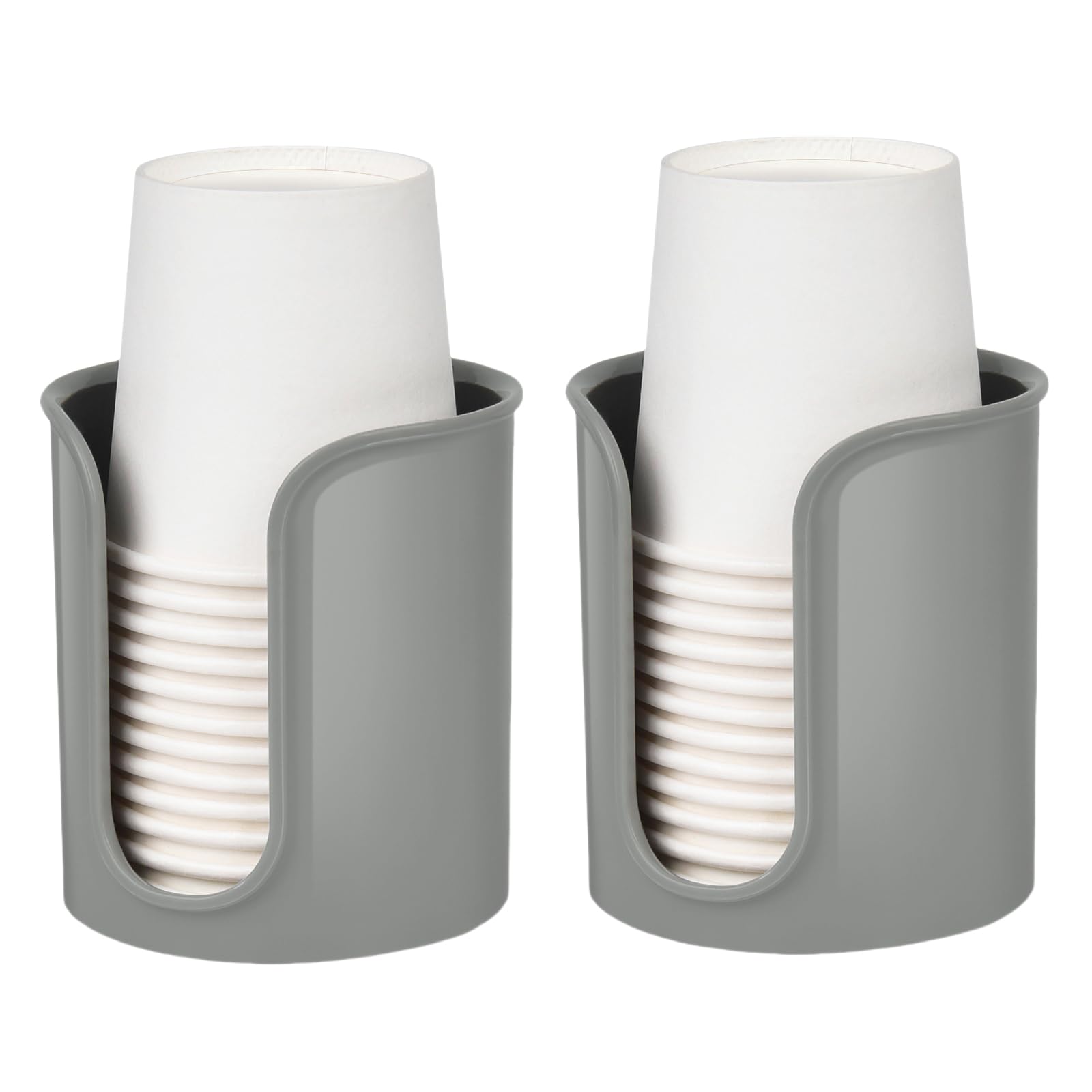 Byaway Cup Dispenser For Bathroom,Gray Bathroom Cup Holder,Small Paper Cup Dispenser Holder,Plastic Mouthwash Cup Dispenser For