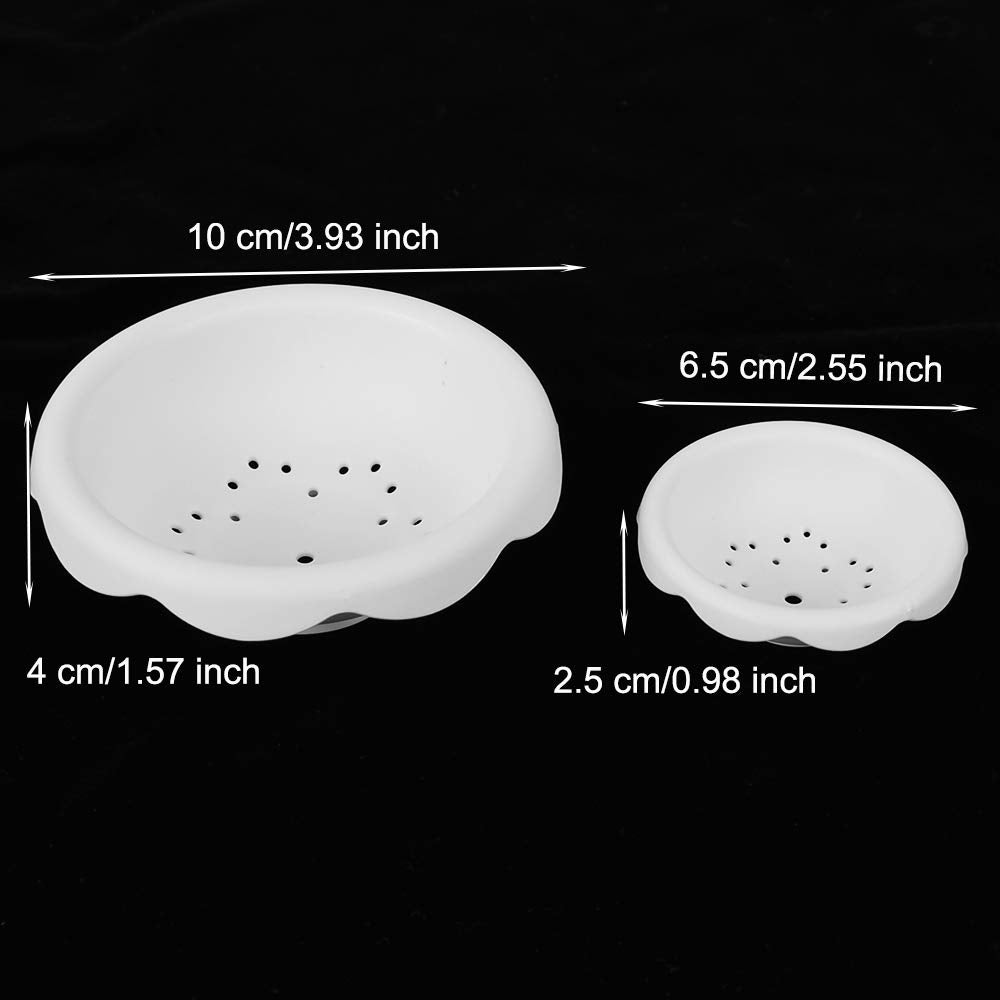 Eorta 6Pcs Fondant Flower Drying Molds Big Sized Flower Shaping Bowl Forming Cups, White, 2 Size, Dia.10 Cm And 6.5 Cm