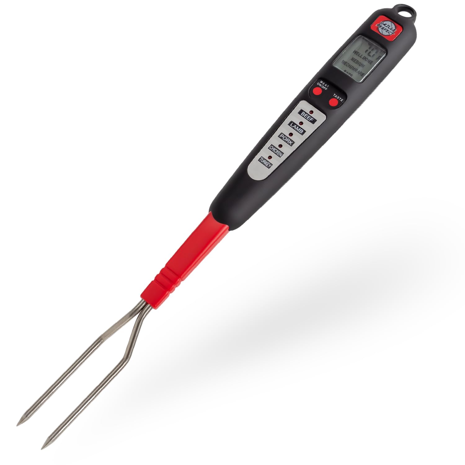 Digital Meat Thermometer Fork for Grilling and Barbecue Fast Read Electronic Probes with Ready Alarm Quick Accurate BBQ Temperat