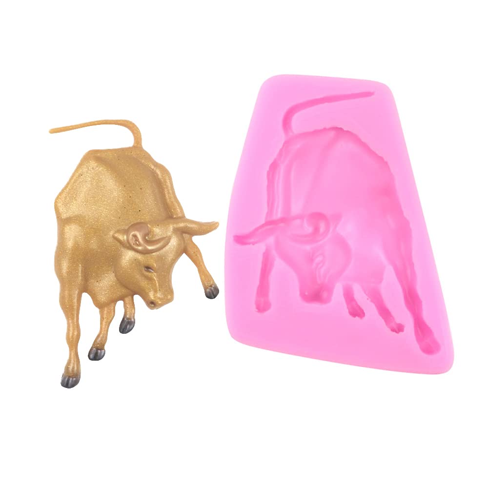 Cestony Bull Shape Silicone Molds For Diy Cake Fondant Biscuit Cookies Soap Sugar Pudding Chocolate Hard Candies Dessert Candle