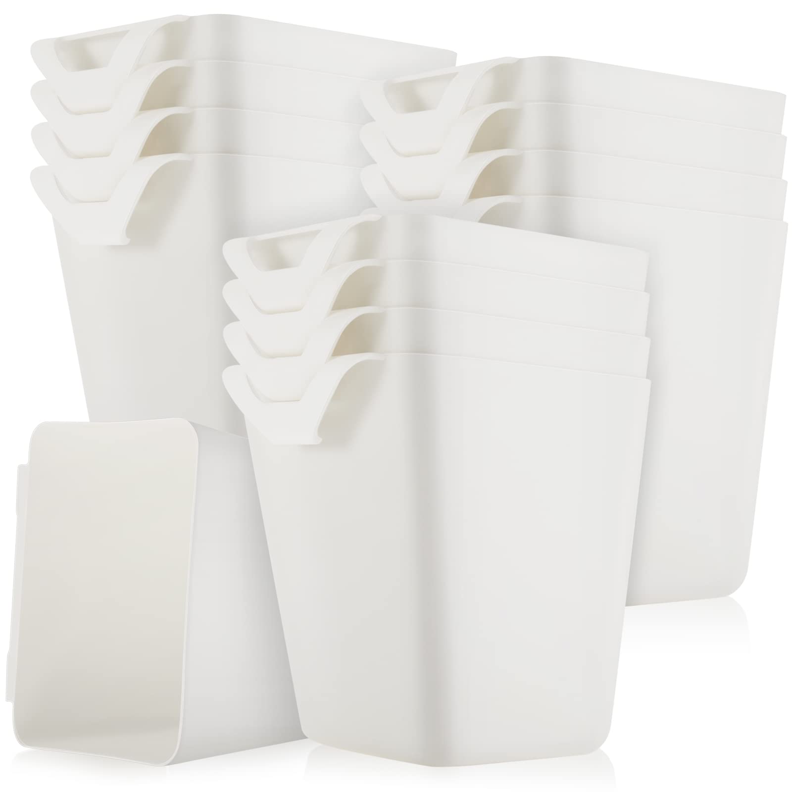 Tessco 12 Rolling Cart Accessories Hanging Cup Holder White Wall Storage Bins Plastic Pencil Hanging Cups Artificial Planters Bu