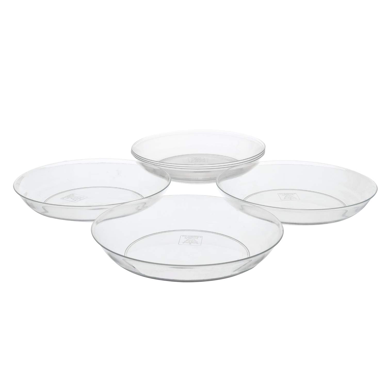 Royal Imports 10'' Clear Plastic Saucer Plant Drip Tray, Deep Pie Plate, Floral Flower Dish, Wedding, Party, Home And Holiday De