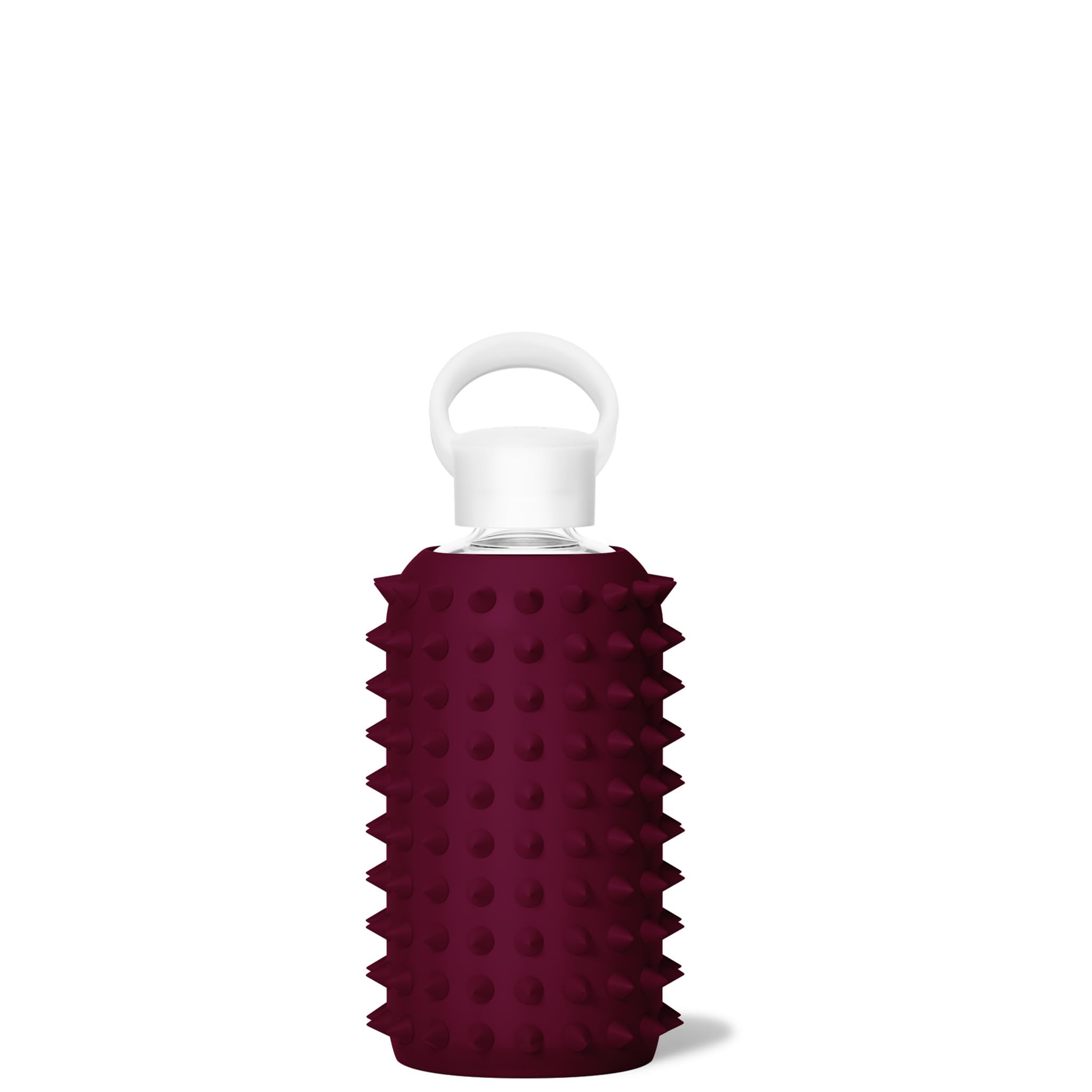 bkr  Little Spiked  16oz  Reusable Glass Water Bottle  Leakproof, Workout Friendly, Carrying Loop  Dishwasher Safe  Remova