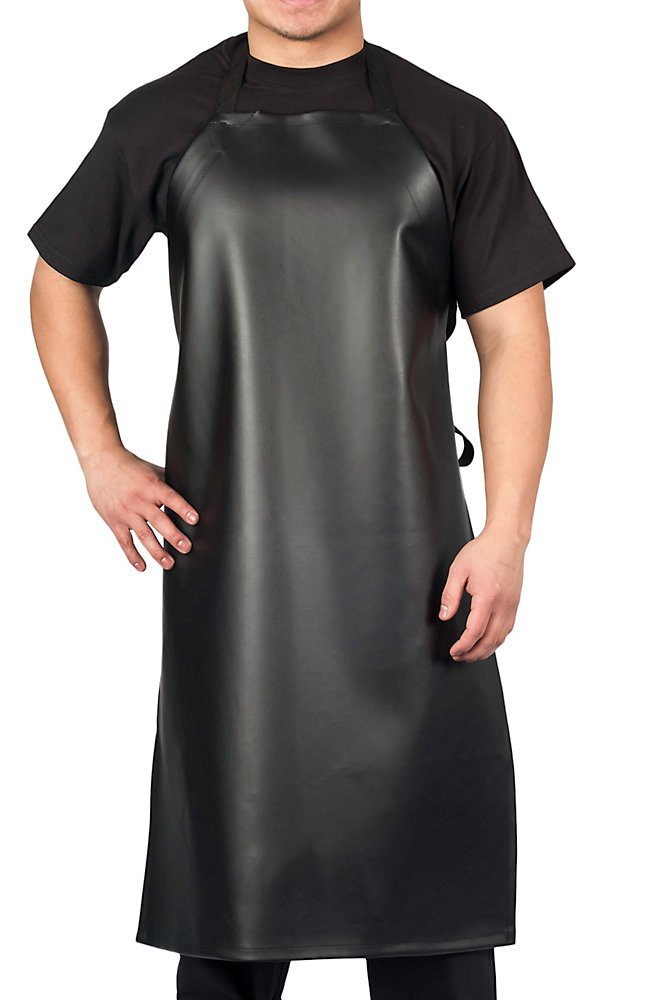 Heavy Duty Vinyl Waterproof Apron Black By Kng