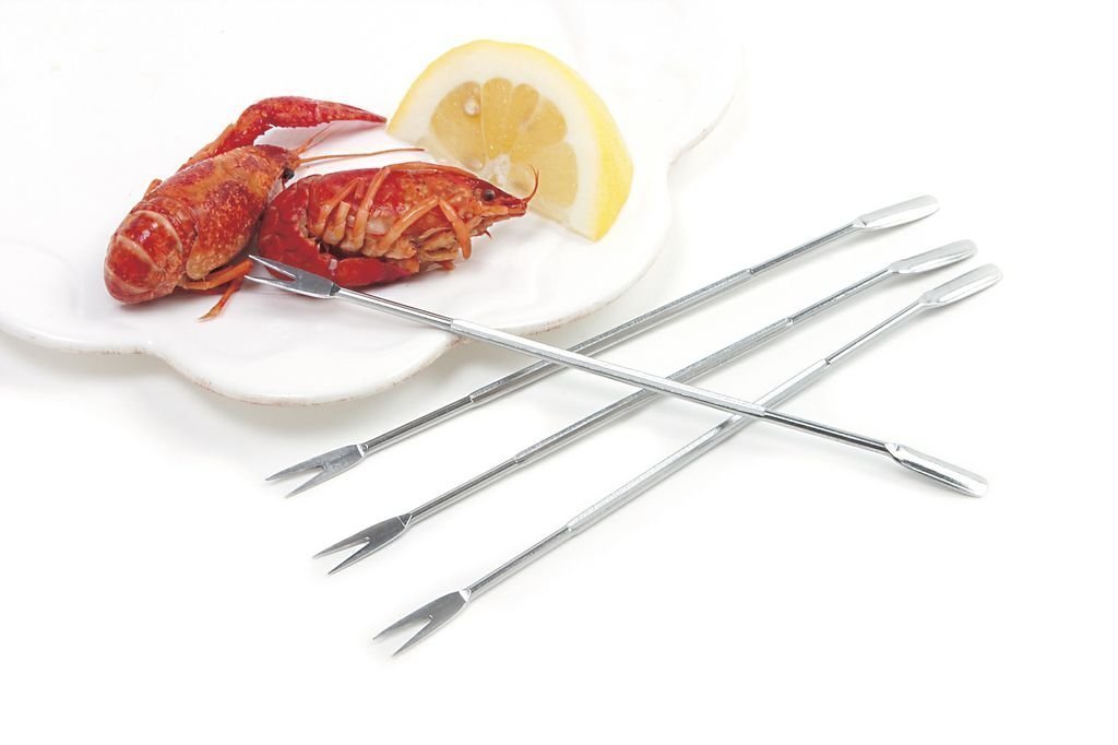 Norpro 801 Stainless Steel Seafood Forks/Picks, Silver, Set Of 8