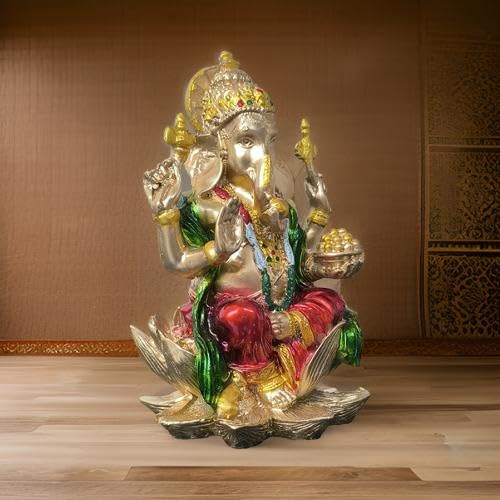 A&S Ventures Elegant Ganesha Idol Exquisite Ganesh Murti Statue For Home Dcor, Pooja Room, And Thoughtful Gifts Ganapati Idol Vi
