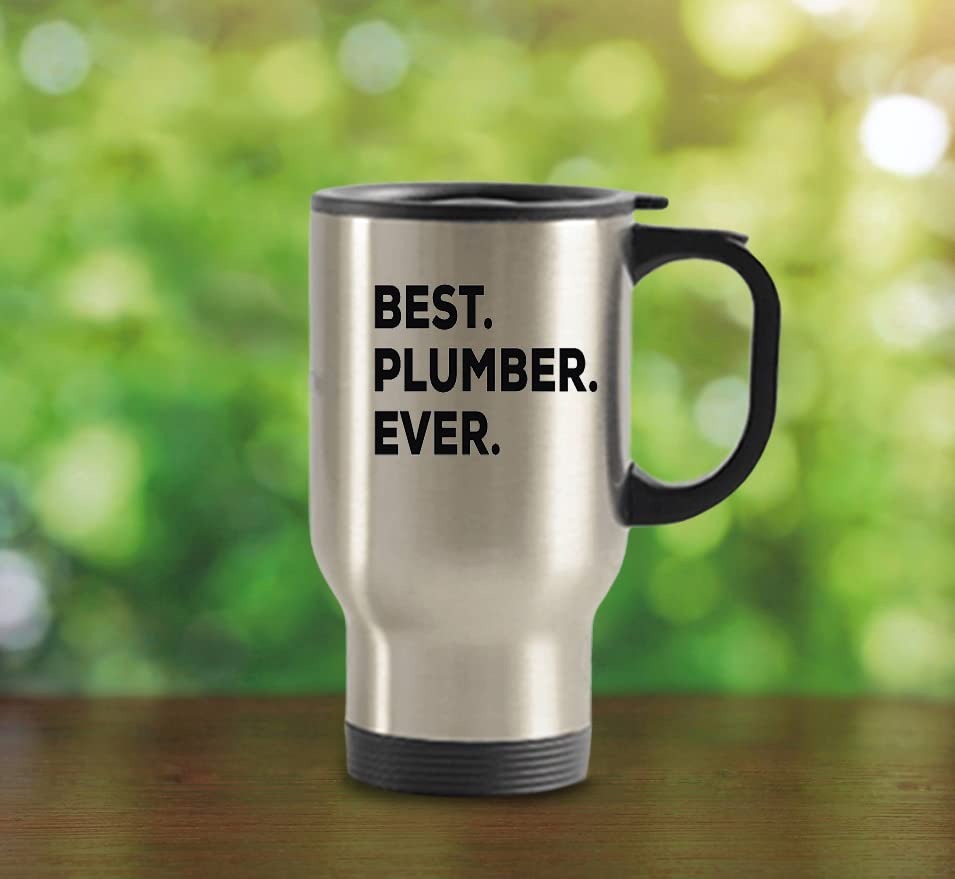 Spreadpassion The Store - The Best Plumber Ever Tumbler - Stainless Steel Novelty Tumbler For Birthday And Anniversary Parties -