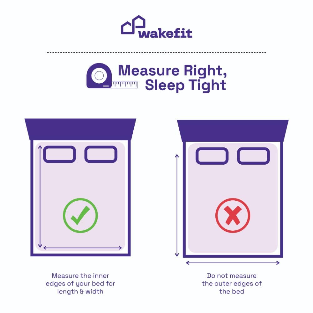 Wakefit Cotton Feel Ultra Soft Waterproof Mattress Protector|Breathable - Hypoallergenic Mattresses Cover 75 X 48 - Double, Beet