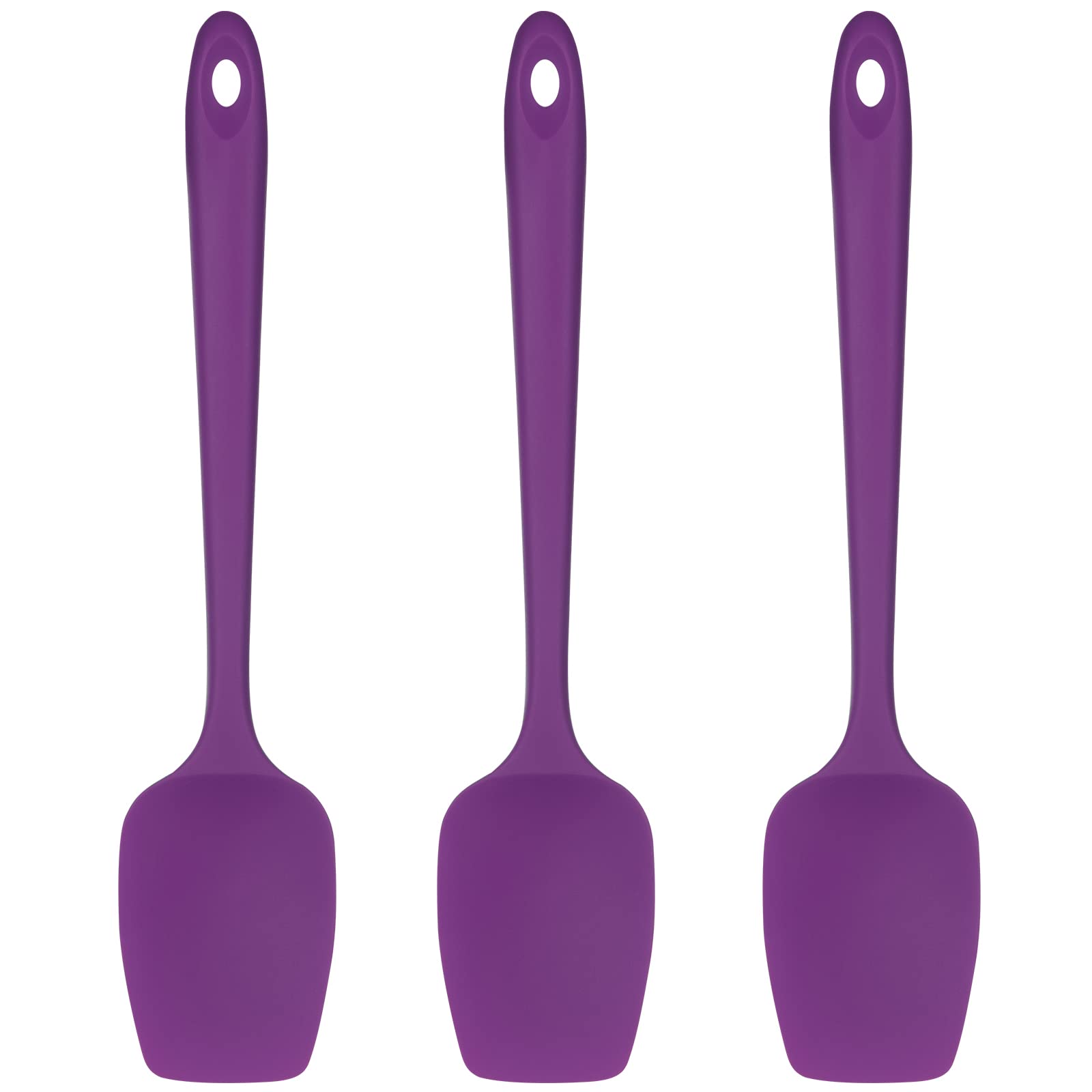 U-Taste Silicone Spoon Spatula Set, 600F High Heat Resistant Food Grade Flexible Rubber Scraper, Integrated Cooking Mixing Bakin