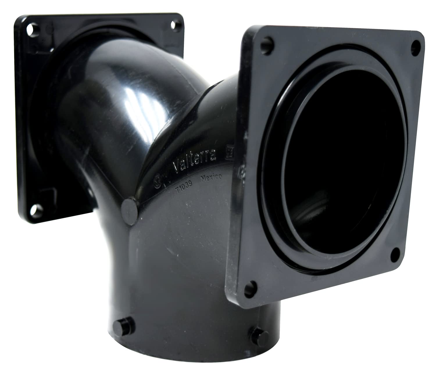 Valterra T1039 Two-Way Ell With 3 Bayonet X 3 Rotating Flange X 3 Rotating Flange , Black