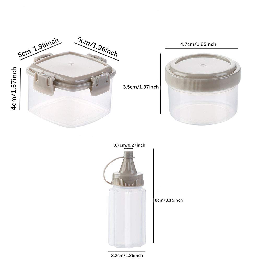 Gbrand 12 Pcs Mini Plastic Sauce Squeeze Bottle Seasoning Box Salad Dressing Containers Outdoor Barbecue Kitchen Accessories (Tr