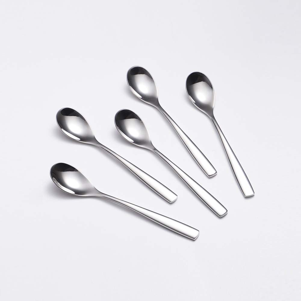Wenkoni 6.1''Small Dessert Spoons, Yogurt Spoons,Coffee Spoons,Espresso Spoons,Ice Cream Spoons,18/8 (Sus 304) Stainless Steel S
