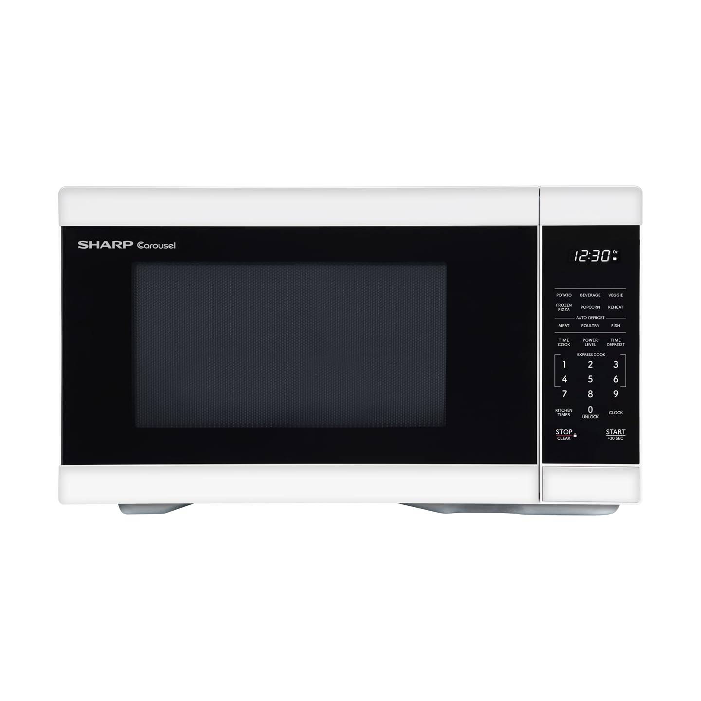 SHARP Countertop Microwave Oven with Removable 12.4 Carousel Turntable, 1000 Watt, 1.1 Cubic Feet, White