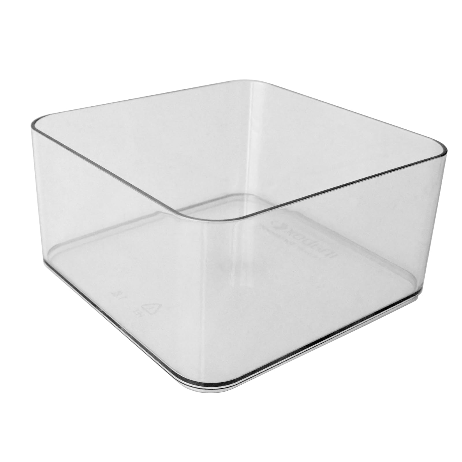 Inabox 1.8L Stackable Organiser, Polyethylene Terephthalate Material, White, 16 X 12 X 8.3 Cm, Durable & Compact Storage Solutio